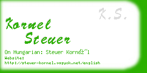 kornel steuer business card